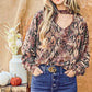 And The Why Choker Neck Dolman Sleeve Snake Print Top - DAVERRI FASHIONS