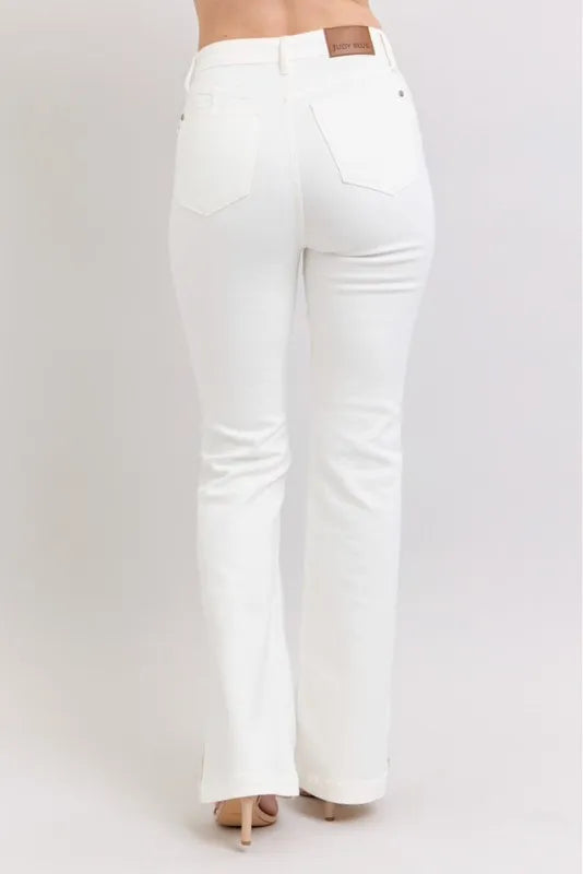 Judy Blue Full Size High Waist Side Slit Slim Bootcut Jeans Plus Size