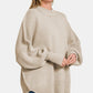 Zenana Side Sit Oversize Sweater Sweaters