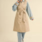 MABLE Layered Look Trench Coat With Denim Jacket