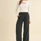 MABLE Cut Out Long Sleeve Ribbed Knit Top