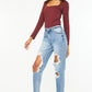 Kancan High Rise Distressed Boyfriend Jeans Jeans