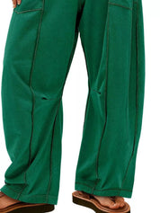 Drawstring Wide Leg Elastic Waist Pants | Pants Daverri Fashions