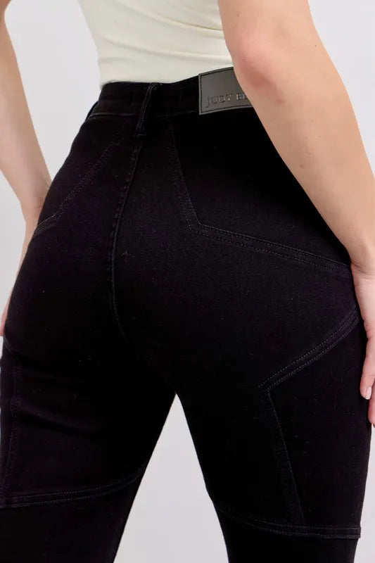 Judy Blue Full Size High Waist Star Seam Detail Flare Jeans