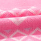 Women’s pink geometric drop shoulder long sleeve knitted sweater