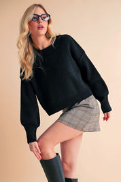 BLACK S Regina Sweater | Sweaters Daverri Fashions