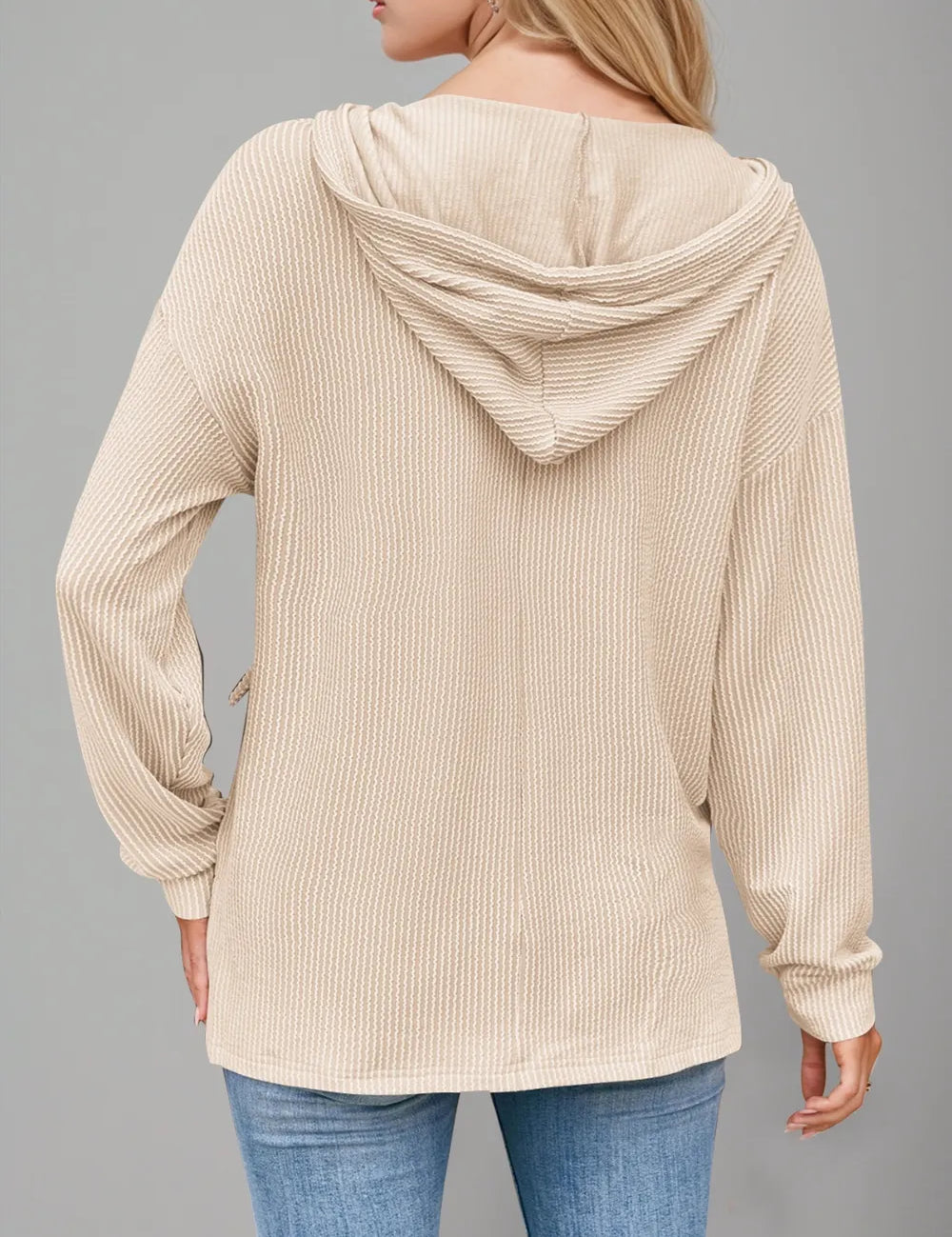 Double Take Drawstring Dropped Shoulder Long Sleeve Hoodie | Hoodies Daverri Fashions