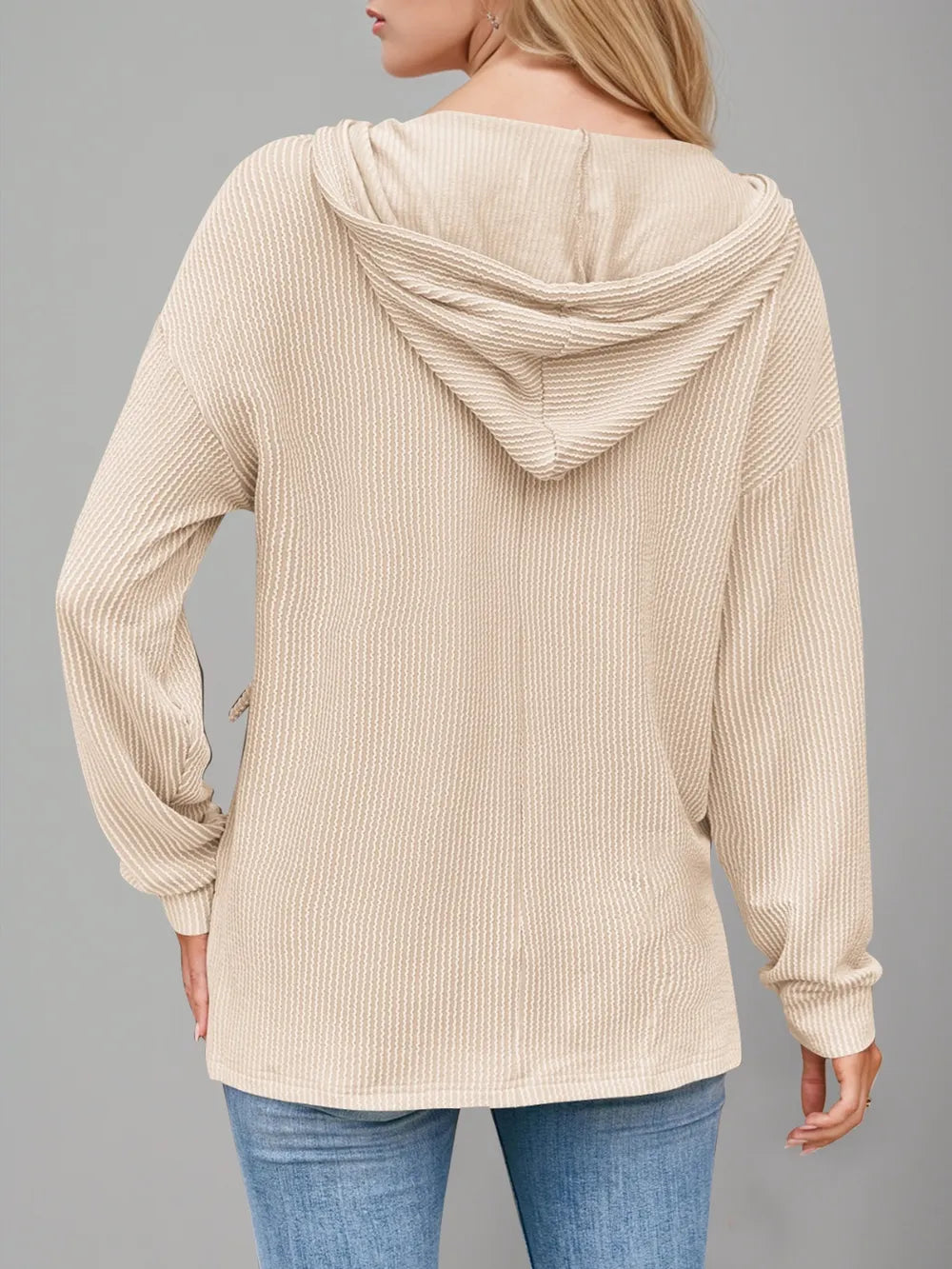 Double Take Drawstring Dropped Shoulder Long Sleeve Hoodie | Hoodies Daverri Fashions