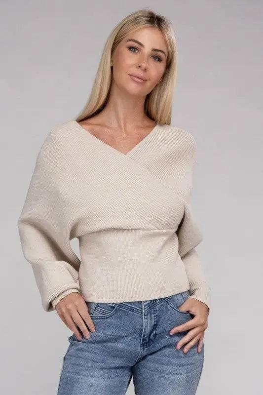 Zenana Cross wrap sweater Sweaters