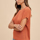 Annie Wear Round Neck Short Sleeve Sweater Sweaters