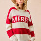 BiBi Christmas Merry Lettering Sweater - DAVERRI FASHIONS