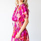 First Love Floral Short Sleeve Smocked Mini Dress Mini Dresses