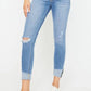 Kancan Distressed Cat's Whiskers Button Fly Jeans - DAVERRI FASHIONS