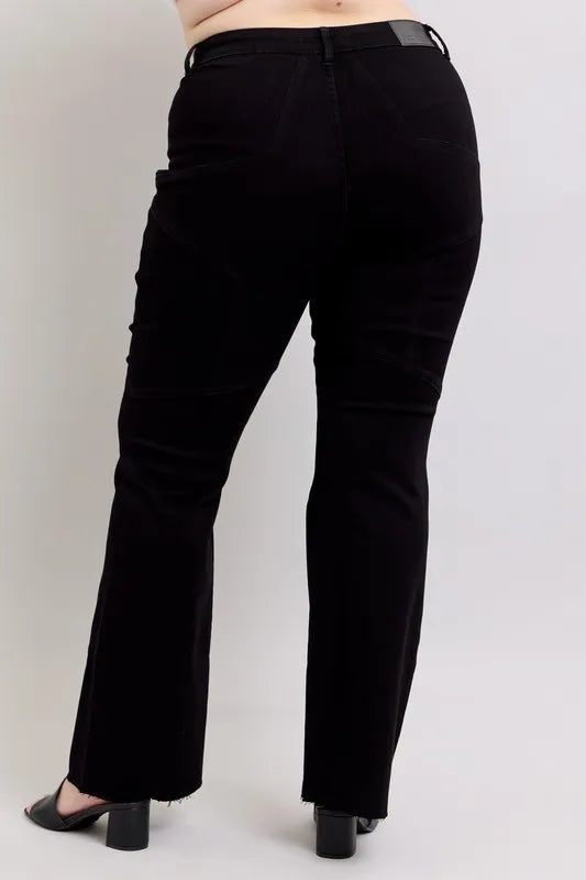 Judy Blue Full Size High Waist Star Seam Detail Flare Jeans