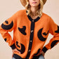 BiBi Halloween Witch Hat Moon Bat Artwork Cardigan - DAVERRI FASHIONS