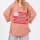 SAGE + FIG American Flag Patch Drop Shoulder T-Shirt T-Shirts