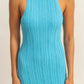 HYFVE Round Neck Blue Bodycon Ribbed Knit Dress - DAVERRI FASHIONS
