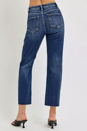 RISEN High Rise Slim Barrel Jeans | Jeans Daverri Fashions