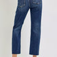 RISEN High Rise Slim Barrel Jeans - DAVERRI FASHIONS