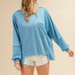 BiBi Oversized Pocket Front Sweatshirt - DAVERRI FASHIONS