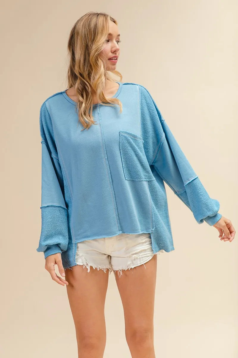 BiBi Oversized Pocket Front Sweatshirt Sweatshirts