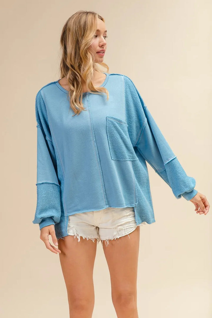 BiBi Oversized Pocket Front Sweatshirt Sweatshirts