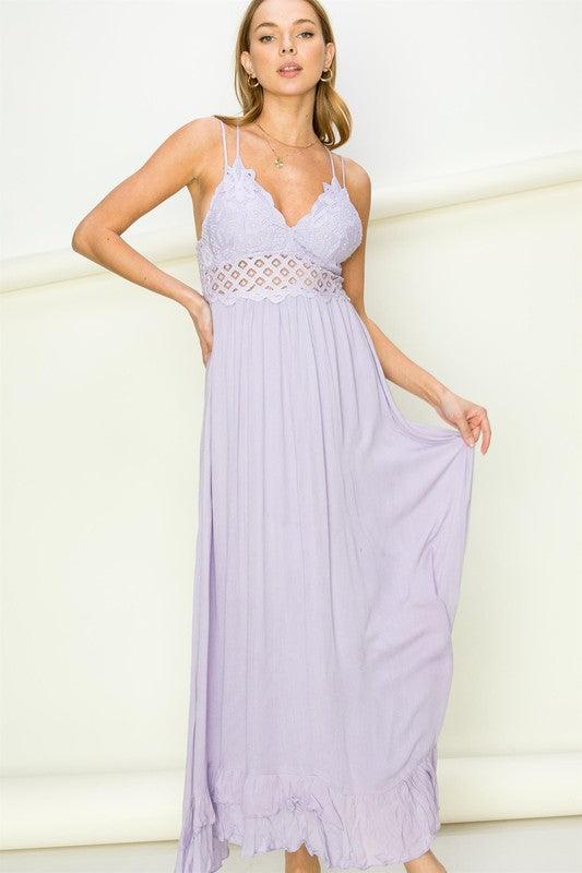 In Love Bustier Lace Maxi Dress LAVENDER Maxi Dresses