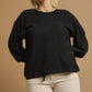 Umgee Full Size Linen Long Sleeve Top with Drawstring Plus Size - DAVERRI FASHIONS