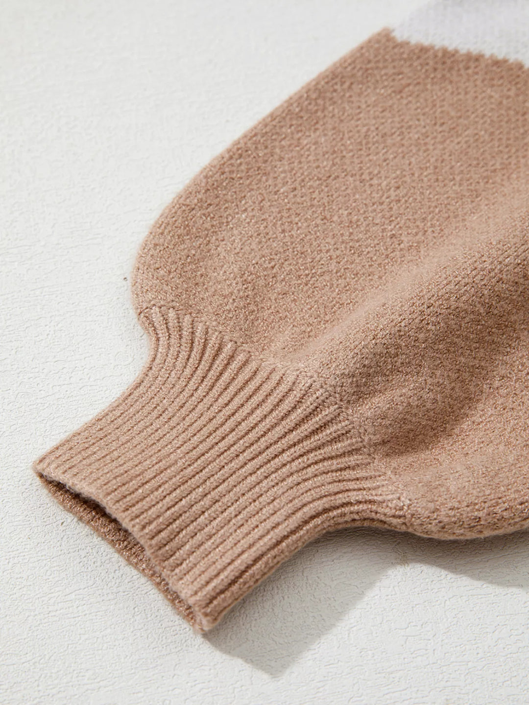 Leopard Color Block Knit Round Neck Baggy Sweater | Sweaters Daverri Fashions