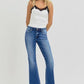 RISEN Full Size Low Rise Flare Jeans with Pockets - DAVERRI FASHIONS
