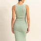 HYFVE Ribbed Round Neck Sleeveless Knit Midi Dress - DAVERRI FASHIONS