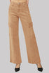 RISEN Full Size High Rise Wide Leg Cargo Jeans Cocoa