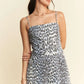 Davi & Dani Leopard Spaghetti Straps Wide Leg Jumpsuit Jumpsuits