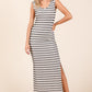 Mittoshop Striped Scoop Neck Sleeveless Maxi Dress - DAVERRI FASHIONS