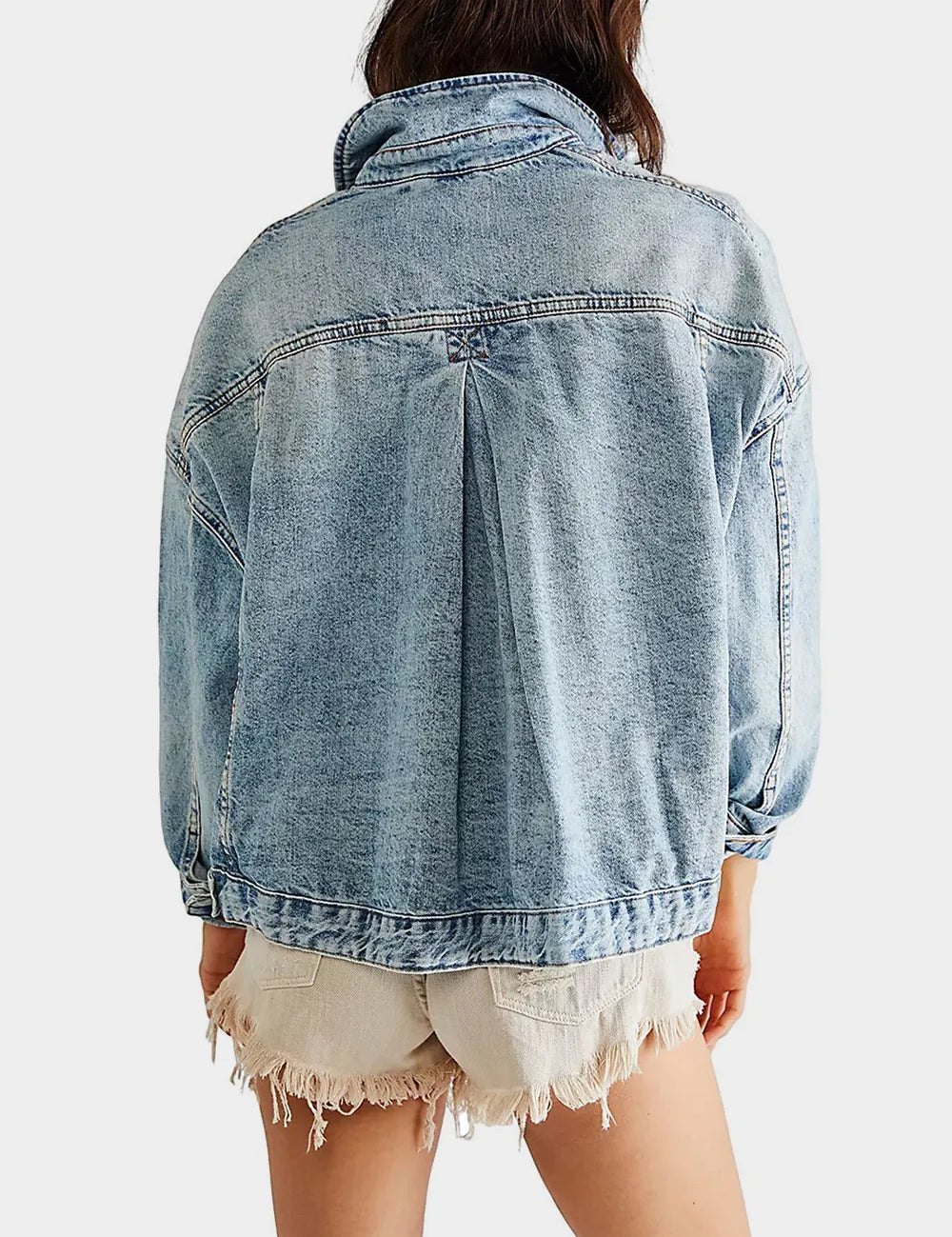 Button Up Long Sleeve Denim Jacket | Denim Jackets Daverri Fashions