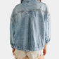 Button Up Long Sleeve Denim Jacket - DAVERRI FASHIONS