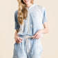 BiBi Tie Dye French Terry Hoodie Top and Bottom Set Short Sets