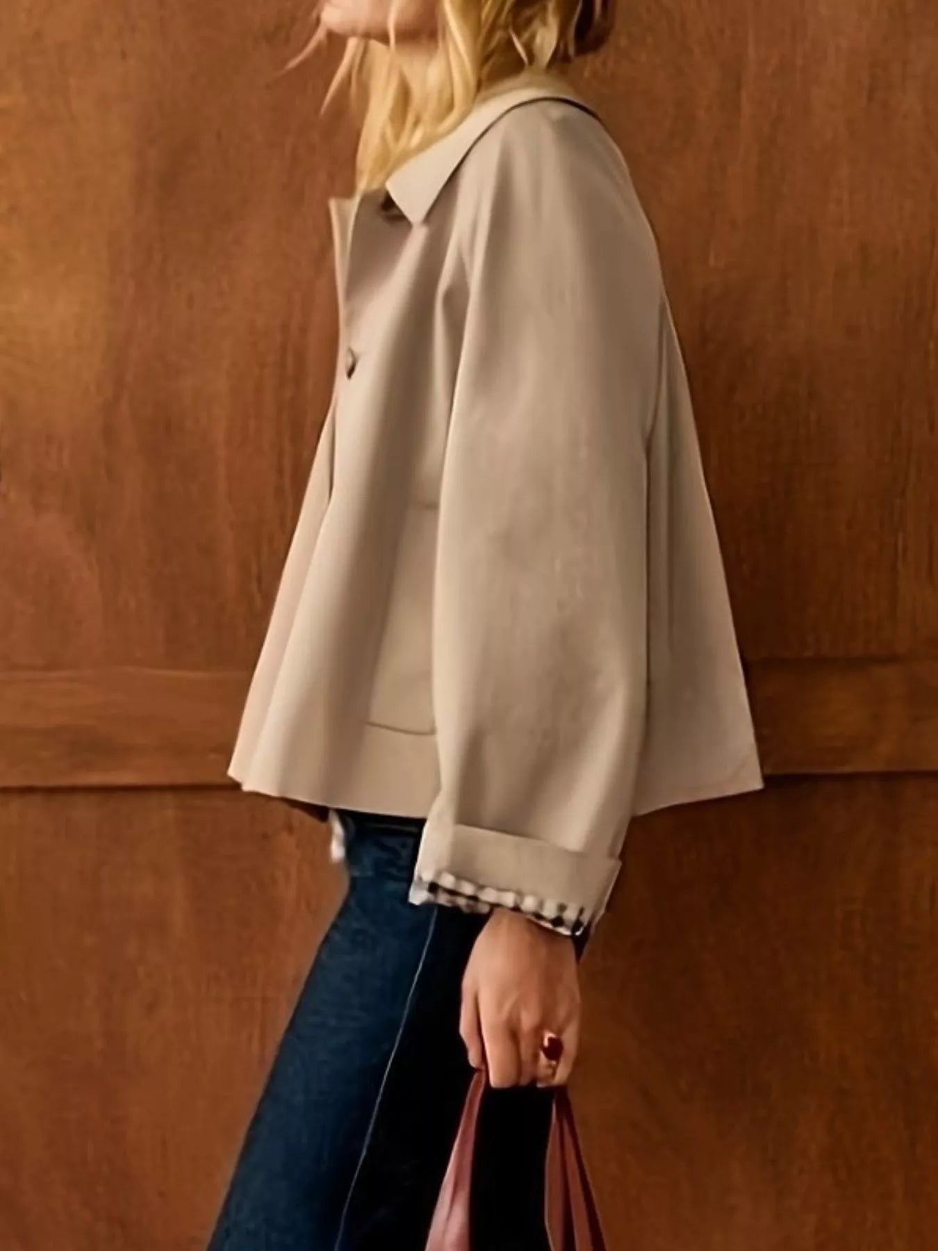 Button-Down Long Sleeve Jacket | Jackets Daverri Fashions