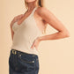 Aemi + Co Ribbed Halter Neck Cami Cami Tops