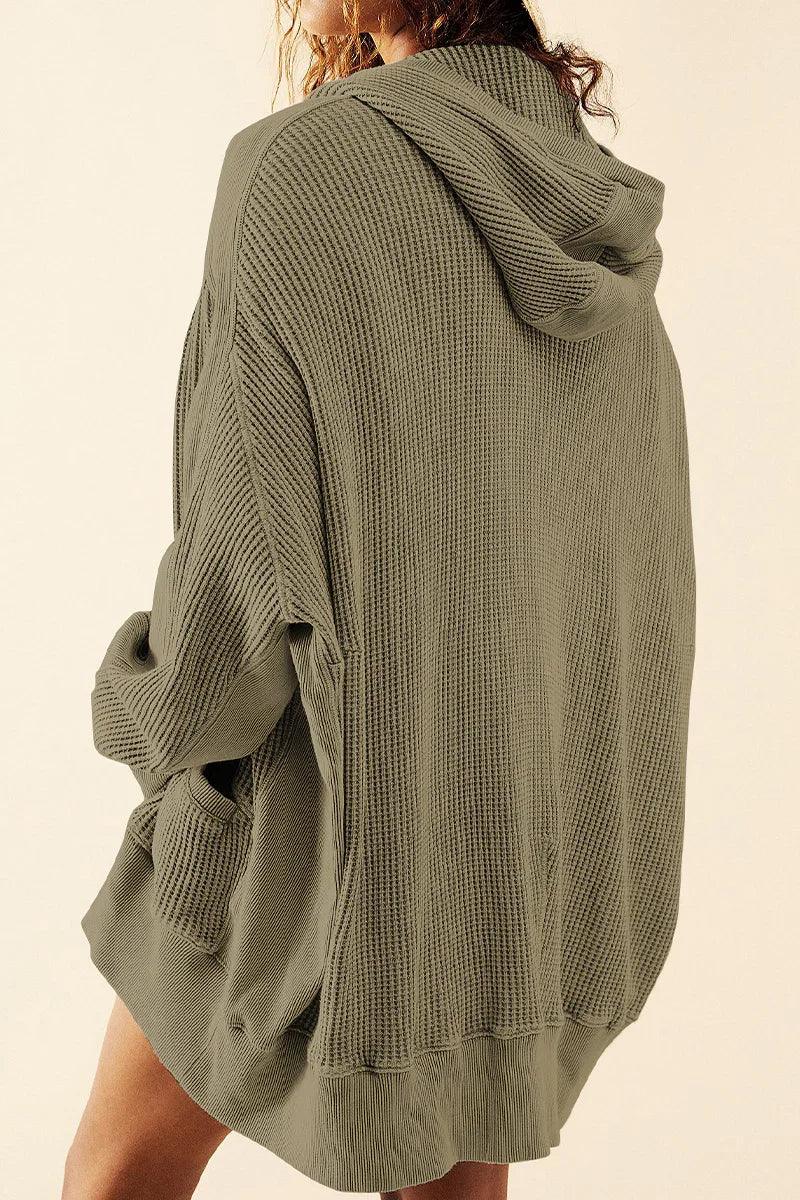 Zip-Up Long Sleeve Jacket - DAVERRI FASHIONS