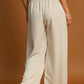 Daverri Fashions Drawstring Wide Leg Pants Beige - DAVERRI FASHIONS