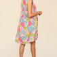 Haptics Full Size Babydoll Floral Patchwork Dress with Side Pockets Babydoll Dresses