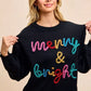 BiBi Tinsel Lettering Christmas Sweater - DAVERRI FASHIONS