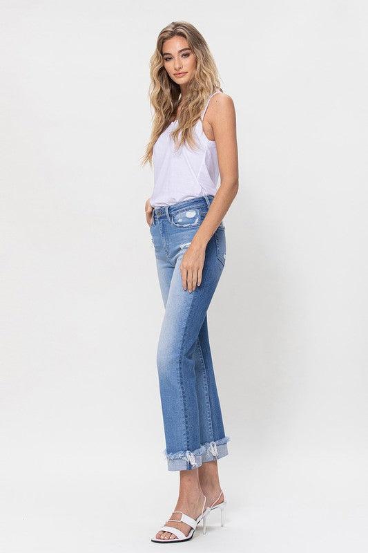 High Rise Ankle Straight Plus Jeans