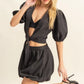 HYFVE Front Tie Top and Bubble Hem Shorts Shorts Sets