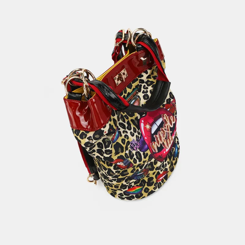 Nicole Lee USA Nylon Multifunctional Bucket Backpack Backpacks