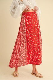 Aemi + Co Floral Elastic Waist Maxi Skirt | Maxi Skirts Daverri Fashions
