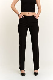 ADORA Regular Rise Slim Bootcut Pants Black