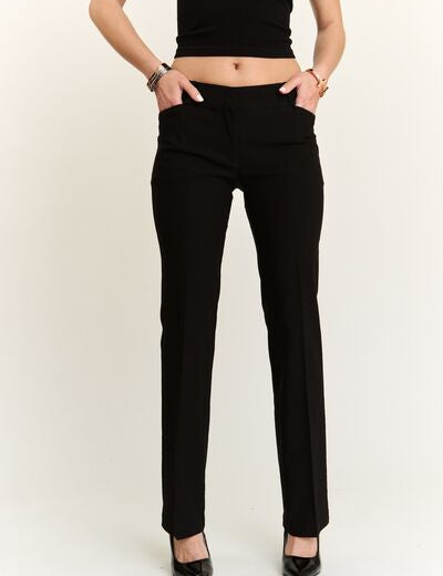 ADORA Regular Rise Slim Bootcut Pants Black