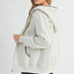 Aemi + Co Contrast Trim Zip Up Hoodie Jacket